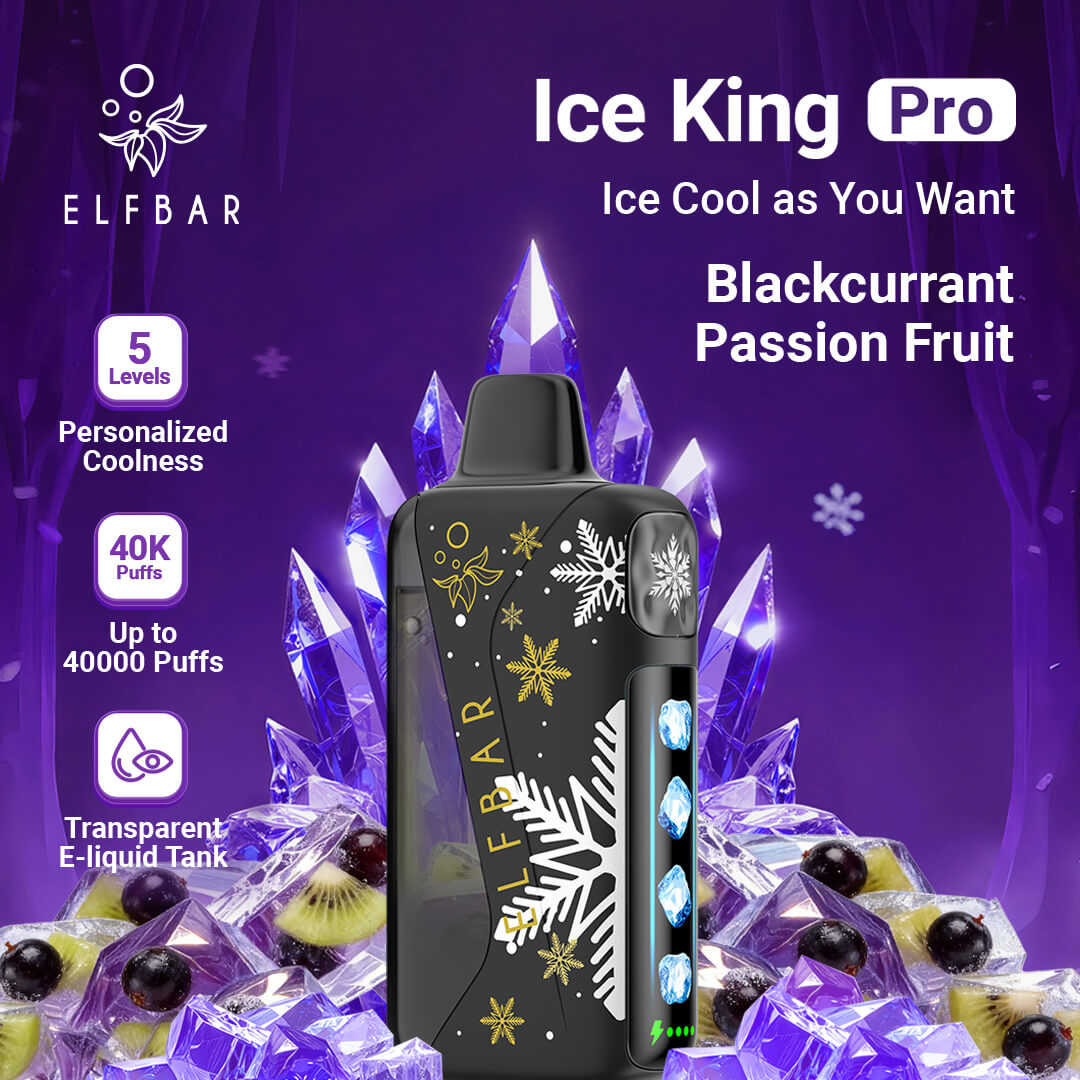 ELFBAR Ice King Pro 40000 Blackcurrant Passion Fruit Disposable Vape Dubai