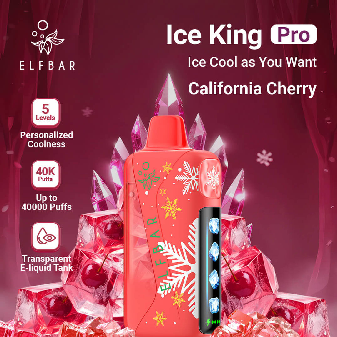 ELFBAR Ice King Pro 40000 California Cherry Disposable Vape Dubai UAE