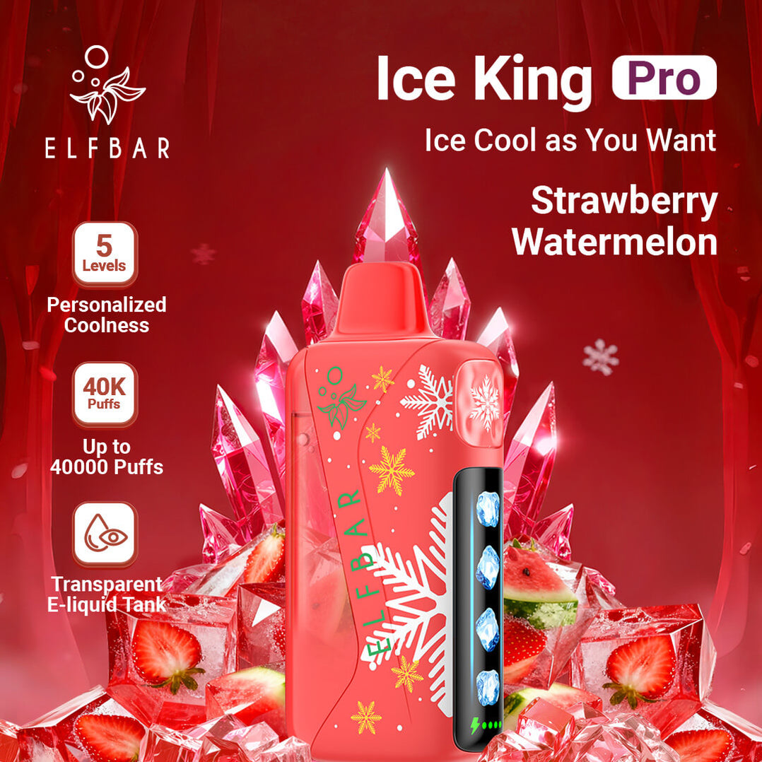 ELFBAR Ice King Pro 40K Strawberry Watermelon Disposable Vape Dubai UAE