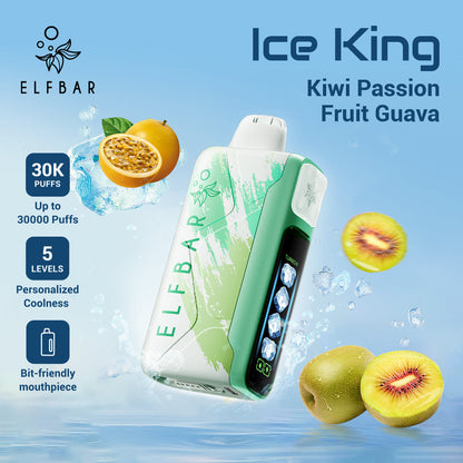 Elfbar ice king 30k at vape king dxb kiwi passionfruit guava