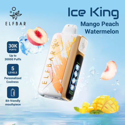 Elfbar ice king 30k at vape king dxb mango peach watermelon