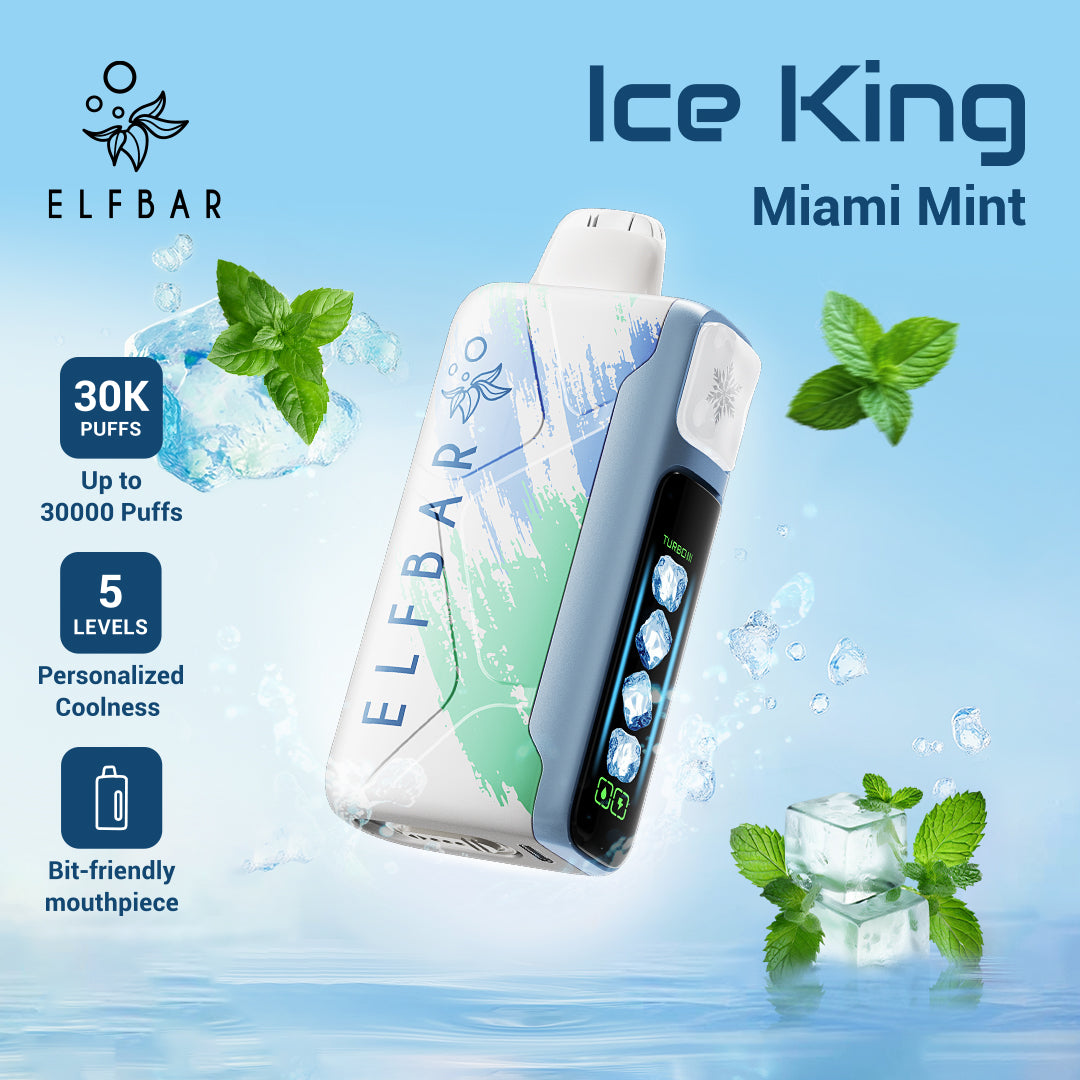 Elfbar ice king 30k at vape king dxb miami mint