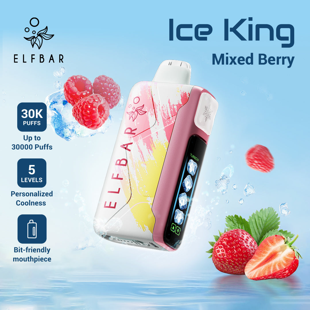 Elfbar ice king 30k at vape king dxb mixed berry