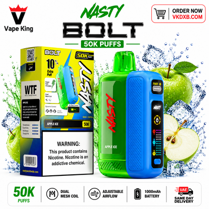Nasty Bolt 50000 Puffs Apple Ice Disposable Vape Dubai