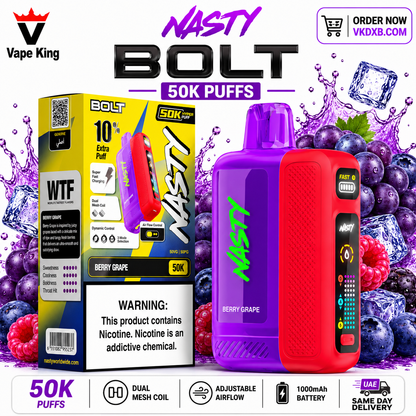 Nasty Bolt 50000 Puffs Berry Grape Disposable Vape Dubai