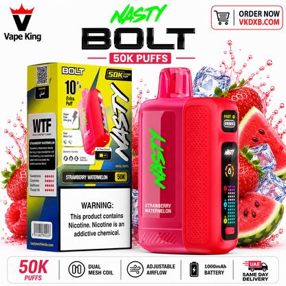 Nasty Bolt 50000 Puffs Strawberry watermelon Disposable Vape Dubai