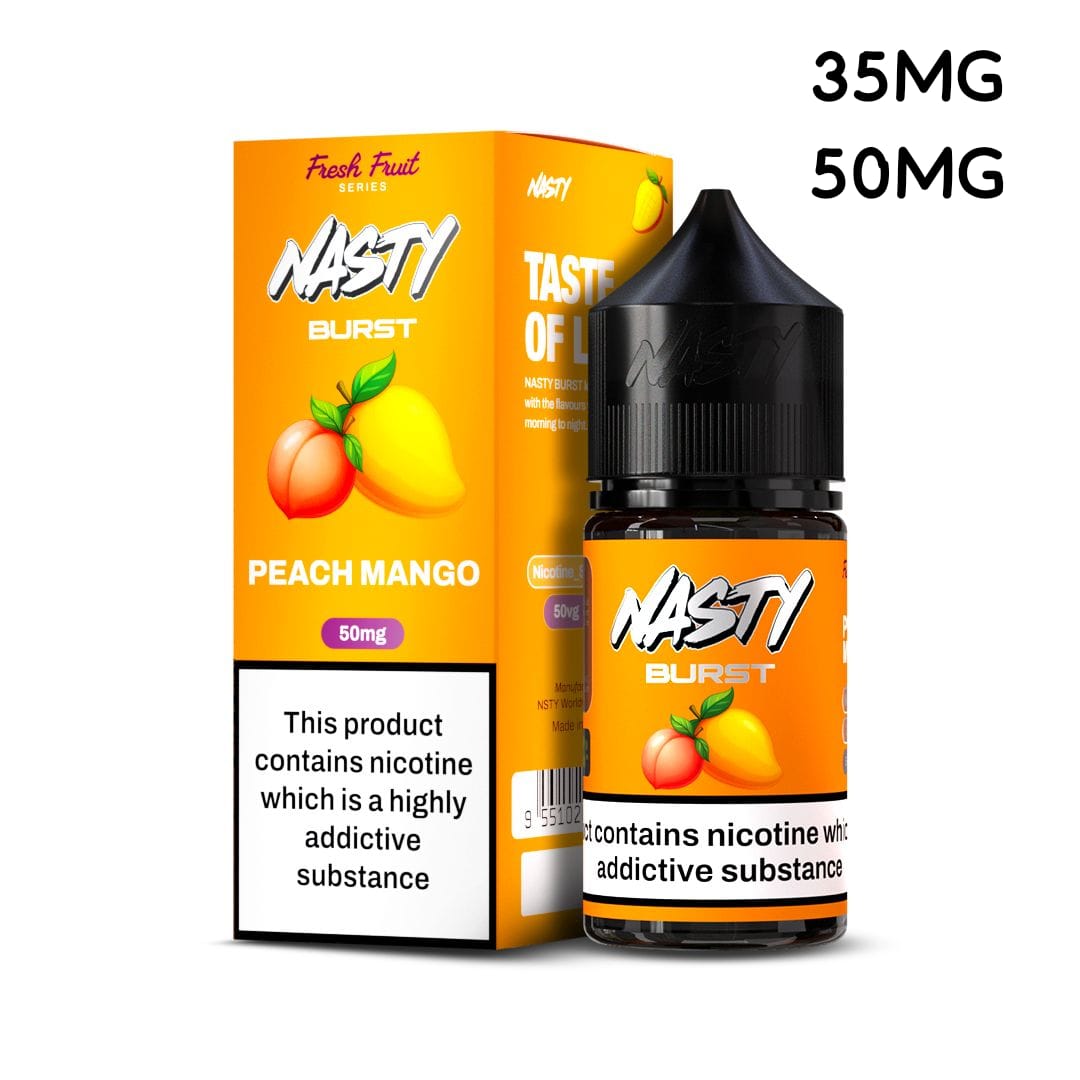 Nasty Burst Salt Nic 30ml peach mango 35mg and 50mg — Nasty Juice UAE
