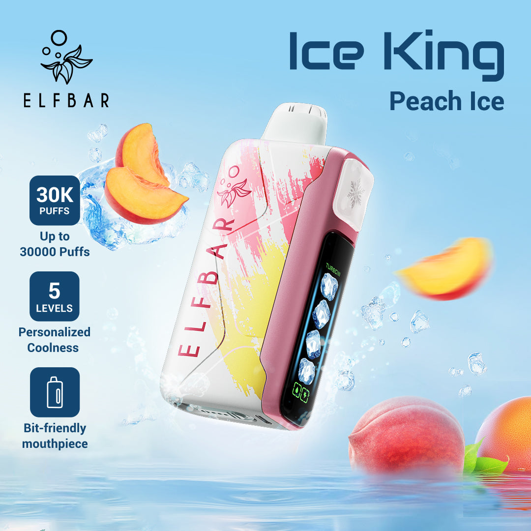Elfbar ice king 30k at vape king dxb peach ice