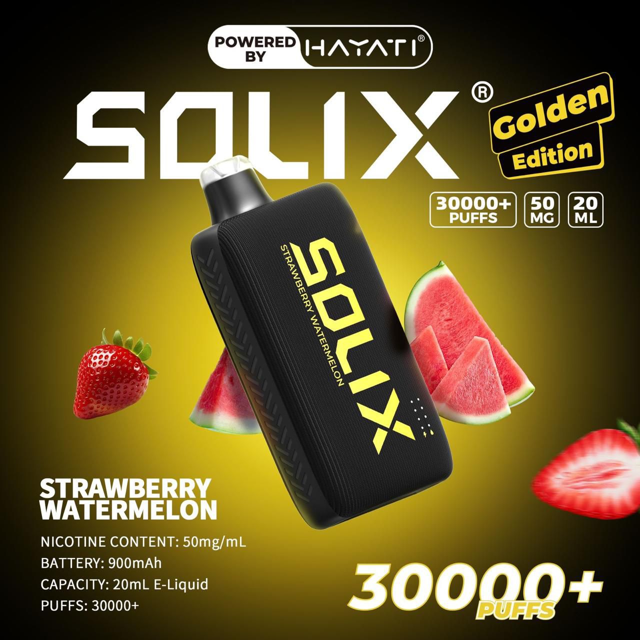 Hayati Solix Golden Edition – 30,000 Puffs Premium Disposable Vape in Dubai & UAE