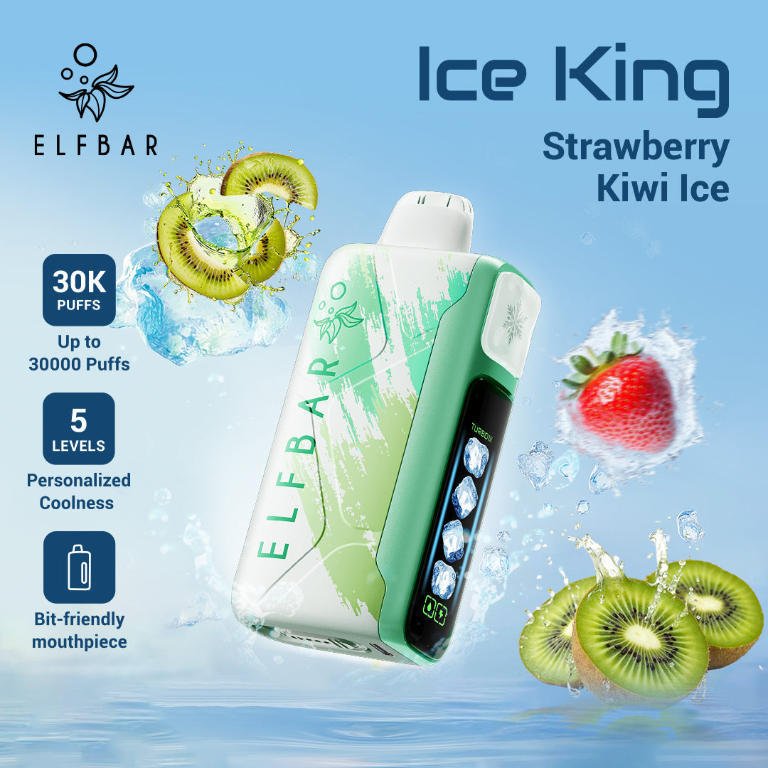 Elfbar ice king 30k at vape king dxb strawberry kiwi ice