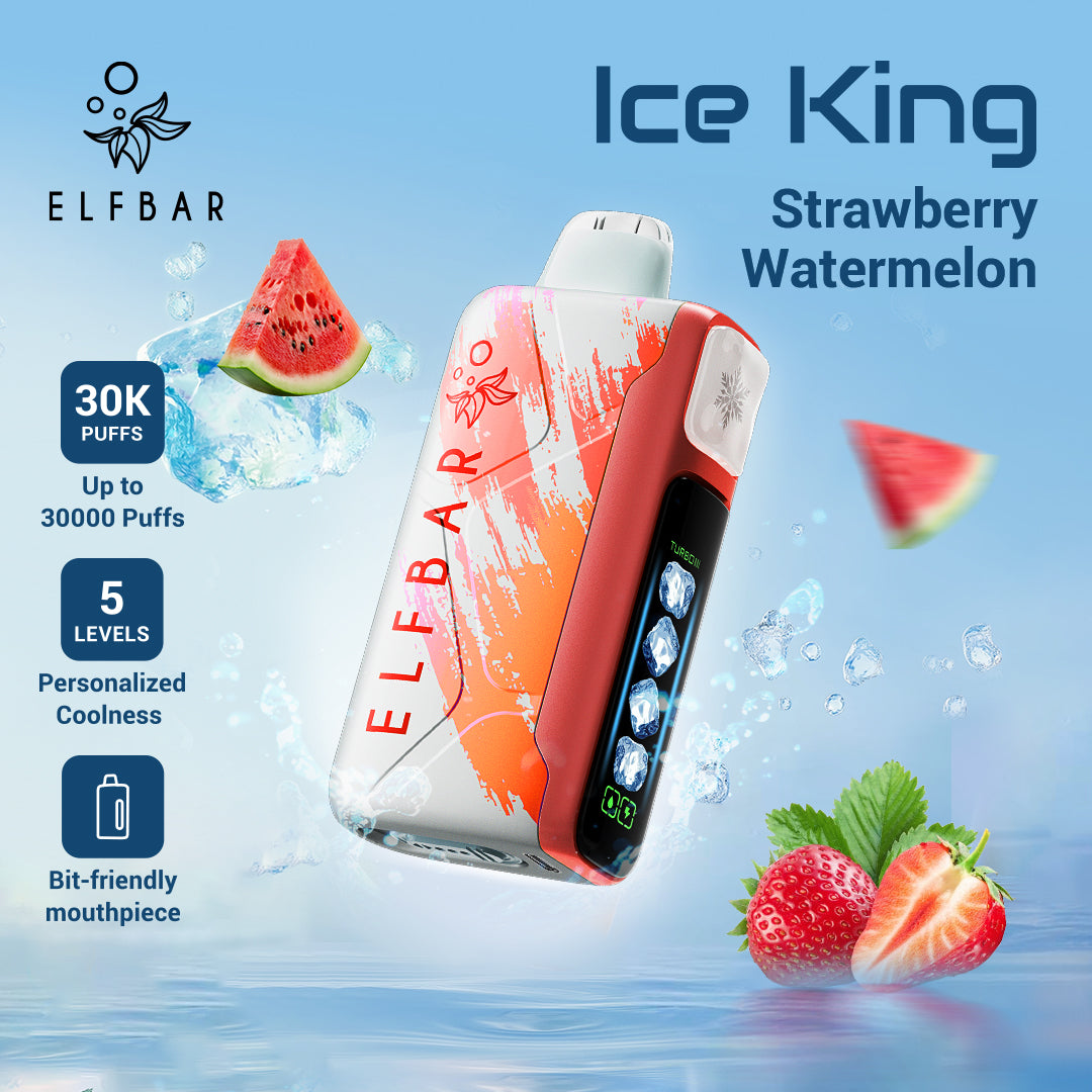 Elfbar ice king 30k at vape king dxb strawberry watermelon