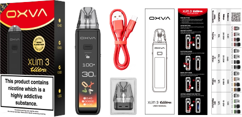 OXVA XLIM 3 Ultra Pod Kit box contents UAE official packaging