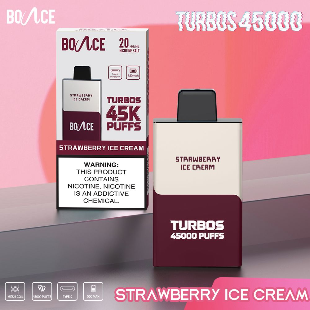 Bounce X Turbo 45K Vape Dubai - 20mg Nicotine Mesh Coil Long Lasting UAE