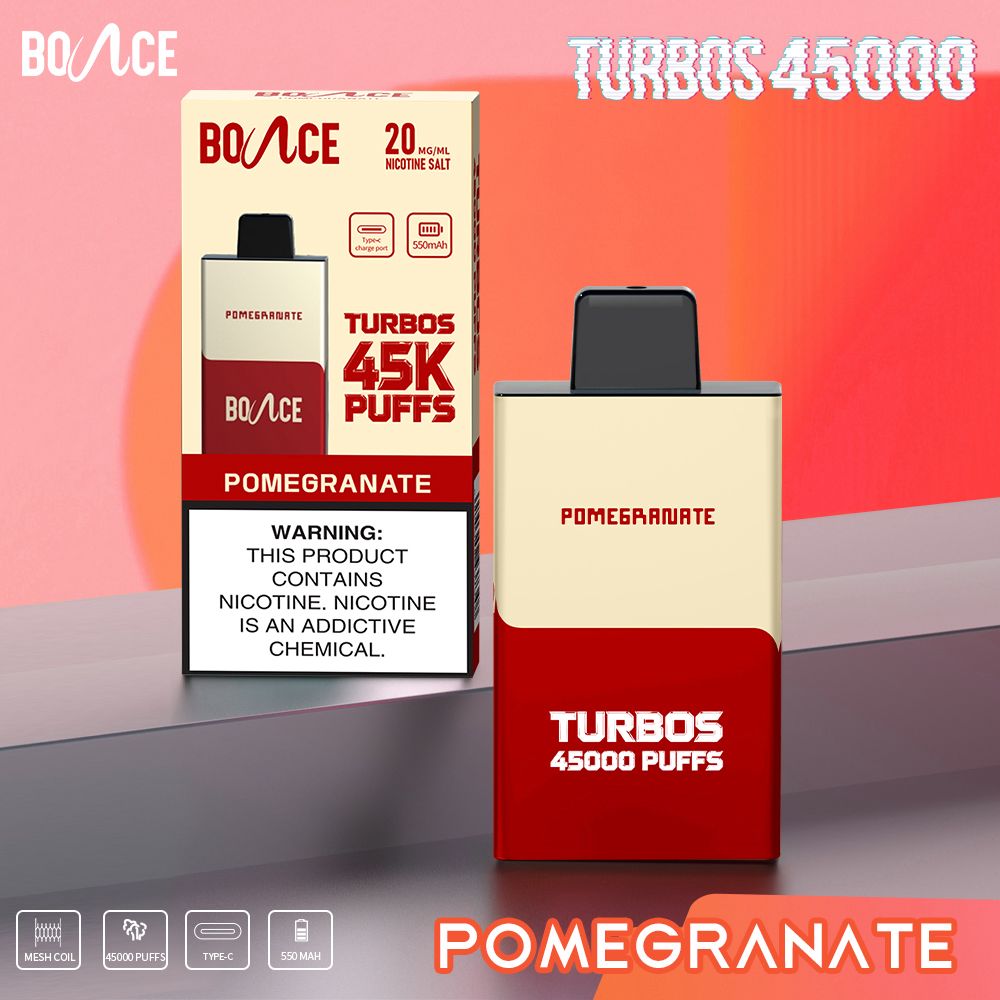 Bounce X Turbo 45000 Puffs Product Shot Dubai UAE - Watermelon Ice Cool Mint