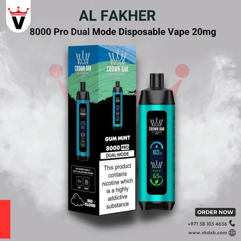 AL FAKHER CROWN BAR 8000 DUAL PRO Disposable Vape in Dubai - Vape king dxbBERRY ICE