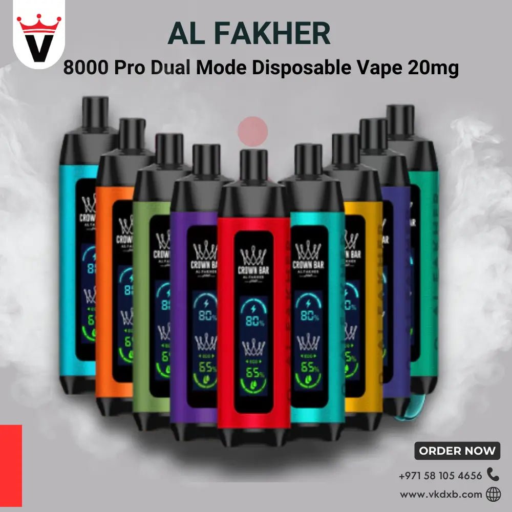 Al Fakher Crown Bar 8000 Dual Pro Disposable Dubai UAE Vape King DXB al-fakher-crown-bar-8000-dual-pro-disposable-dubai-uae-vape-king-dxb
