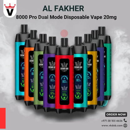 AL FAKHER CROWN BAR 8000 DUAL PRO Disposable Vape in Dubai - Vape king dxbBERRY ICE