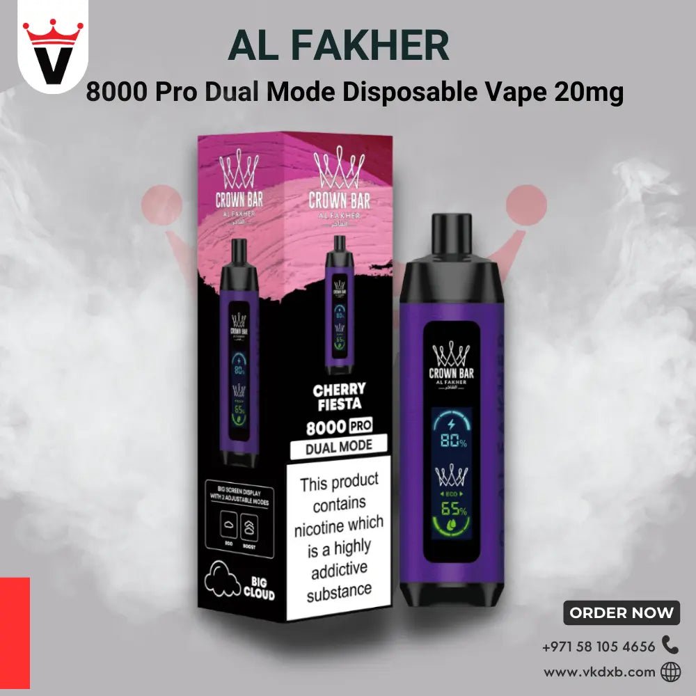 AL FAKHER CROWN BAR 8000 DUAL PRO Disposable Vape in Dubai - Vape king dxbBERRY ICE