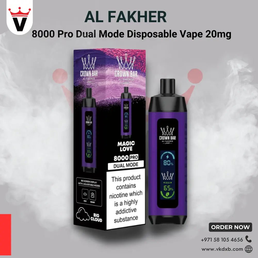 AL FAKHER CROWN BAR 8000 DUAL PRO Disposable Vape in Dubai - Vape king dxbBERRY ICE