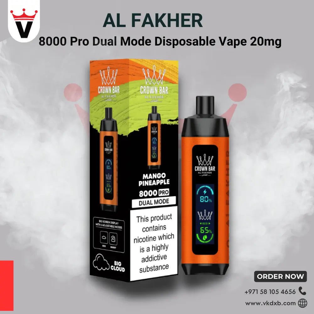 AL FAKHER CROWN BAR 8000 DUAL PRO Disposable Vape in Dubai - Vape king dxbBERRY ICE