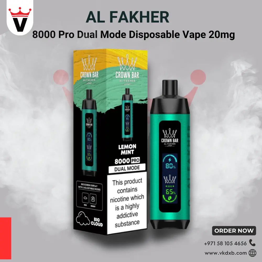 AL FAKHER CROWN BAR 8000 DUAL PRO Disposable Vape in Dubai - Vape king dxbBERRY ICE