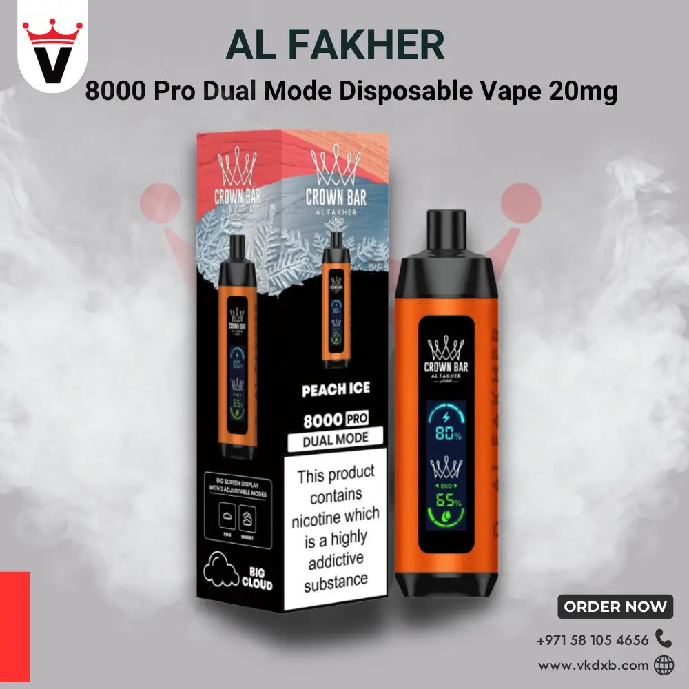 AL FAKHER CROWN BAR 8000 DUAL PRO Disposable Vape in Dubai - Vape king dxbBERRY ICE