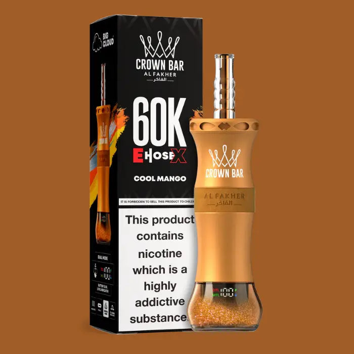 Crown Bar EHoseX 60K Cool Mango Disposable Shisha Vape Dubai - Al Fakher