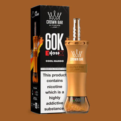 Crown Bar EHoseX 60K Cool Mango Disposable Shisha Vape Dubai - Al Fakher