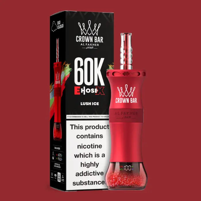 Al Fakher Crown Bar E-HoseX 60000 Puffs | Hookah Vape Dubai UAE | 16 Flavors Vape king dxb Al Fakher Crown Bar E-HoseX 60000 Puffs | Hookah Vape Dubai UAE | 16 Flavors Vape king dxb