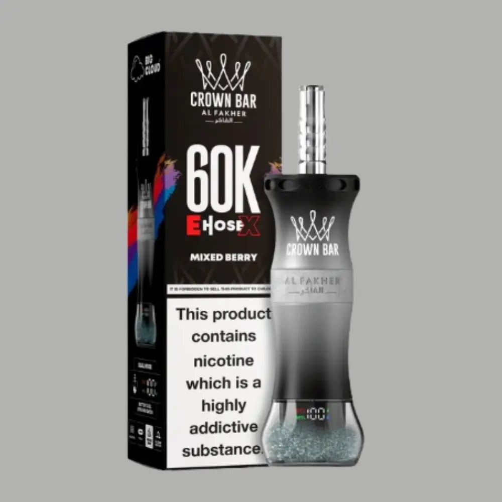 Crown Bar EHoseX 60K Mixed Berry Al Fakher Hookah Vape UAE Dubai