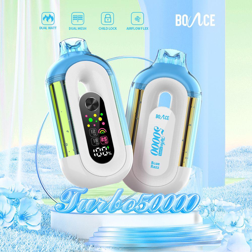 Bounce Turbo Blue Razz Vape – Disposable 50000 Puffs Vape in UAE