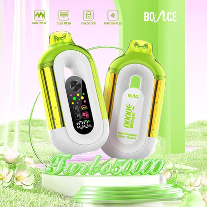 Kiwi Passion Fruit Guava Vape – Bounce Turbo 50000 Puffs in UAE