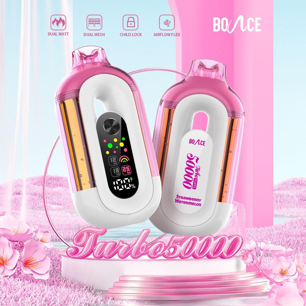 Bounce Turbo Strawberry Watermelon Vape – 50000 Puffs Disposable Vape UAE at vape king dxb