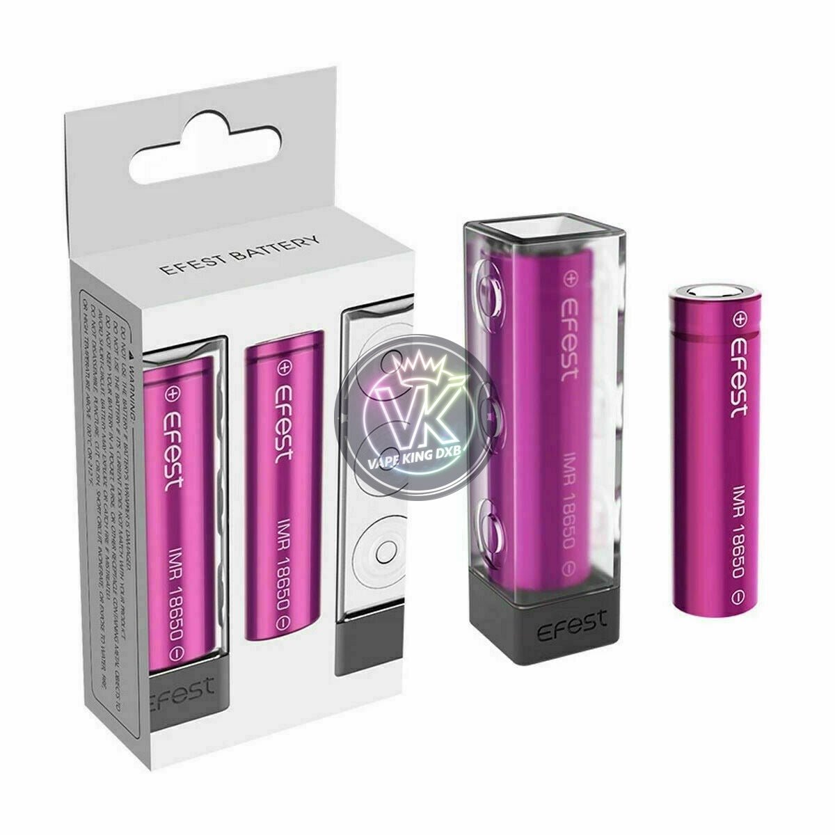 Efest Purple 18650 Battery - 3000mAh High - Capacity Power Cell - Vape king dxb1pc