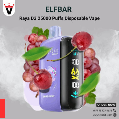 Elf Bar Raya D3 25000 puffs Disposable Vape in Dubai - Vape king dxbDOUBLE MANGO