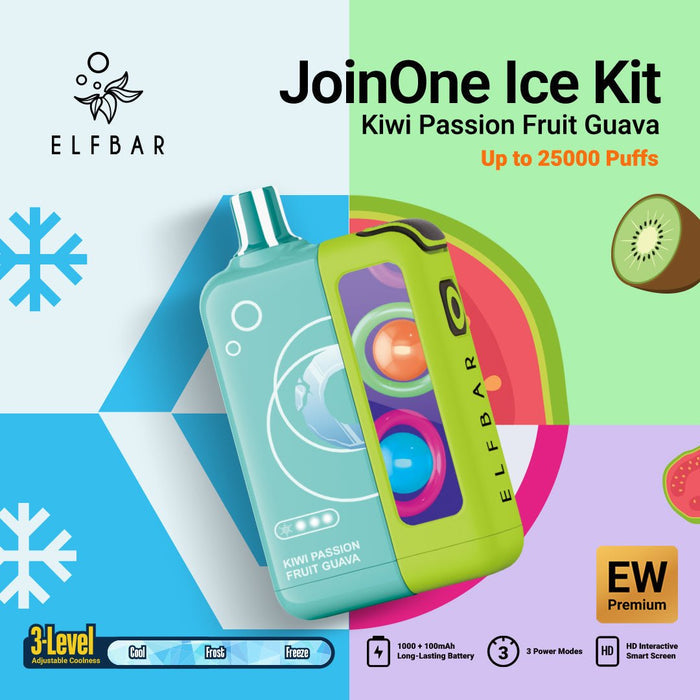 ELFBAR JoinOne Ice Kit 25000 Puffs Cola Ice Disposable Vape Dubai - 3 Power Modes