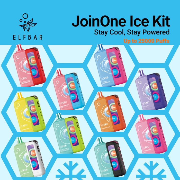 ELFBAR JoinOne Ice Kit 25000 Puffs Dubai - HD Smart Screen 3 Power Modes UAE