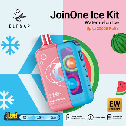 ELFBAR JoinOne 25000 Double Mint Disposable Vape Dubai UAE - USB-C Rechargeable
