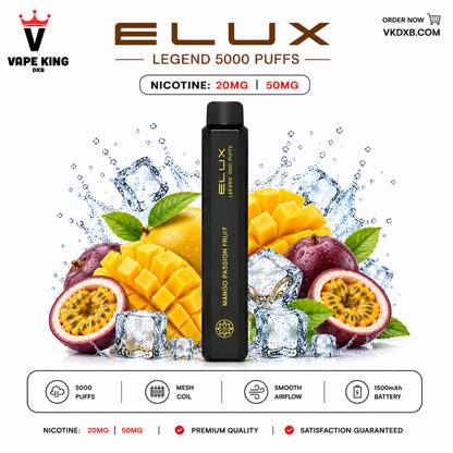 Elux Legend 5000 Puffs Black Ice Disposable Vape Dubai UAE