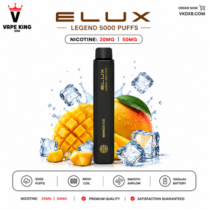 Elux Legend 5000 Puffs Blueberry Ice Disposable Vape Dubai UAE