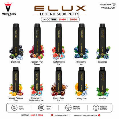Elux Legend 5000 Puffs Cherry Cola Ice Disposable Vape Dubai UAE