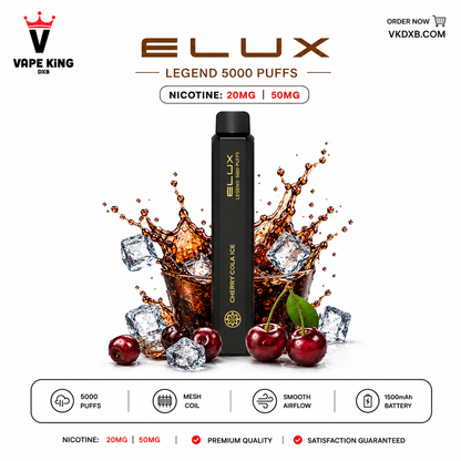 Elux Legend 5000 Puffs 10 Flavors 20mg 50mg Disposable Vape Dubai UAE