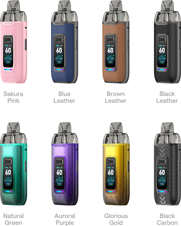 OXVA VPrime Pod Kit 60W all 5 leather carbon finishes UAE