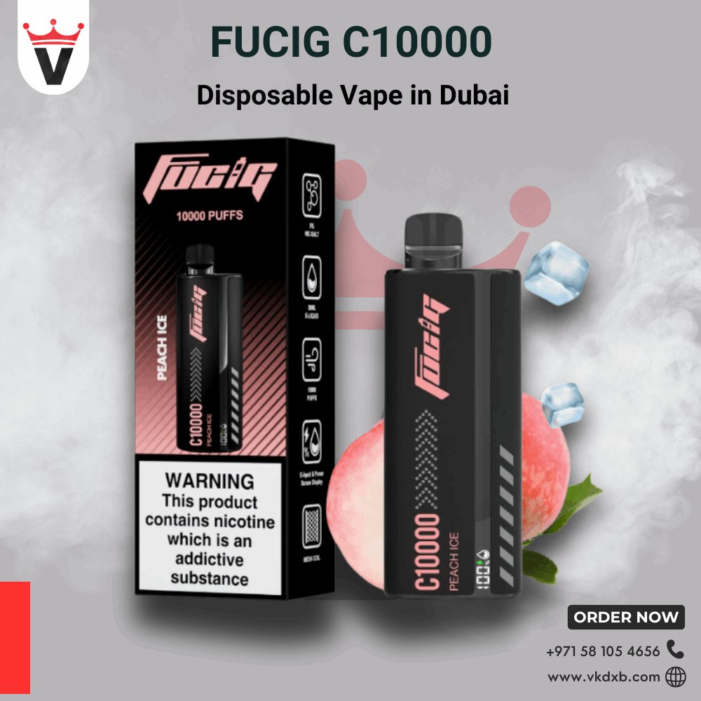 Fucig C10000 Disposable Vape in Dubai - Vape king dxbpeach ice