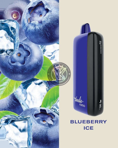 blueberry ice flavor of Fummo Indic 12000 puffs Rechargeable with display