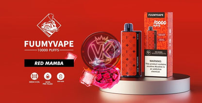 Fummy vape 10000 puff 5% rechargeable - disposable - Vape king dxbRed mamba