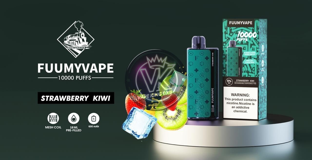 Fummy vape 10000 puff 5% rechargeable - disposable - Vape king dxbStrawberry kiwi