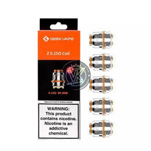 GeekVape Z Mesh replacement coils pack with 5pcs, 0.15 ohm resistance for vaping device