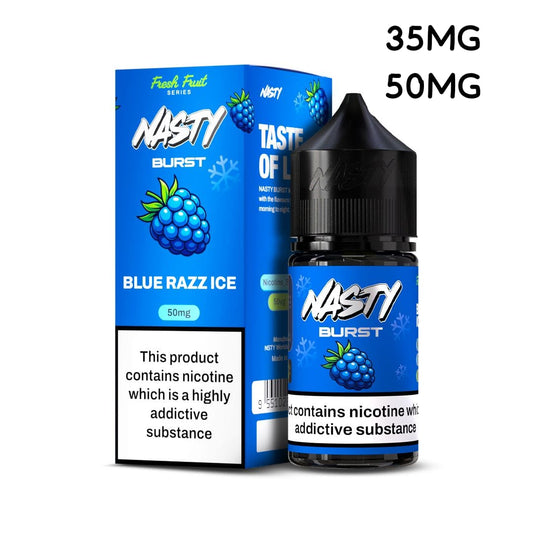 Nasty Burst Salt Nic 30ml — blue razz Ice 50mg bottle Dubai UAE