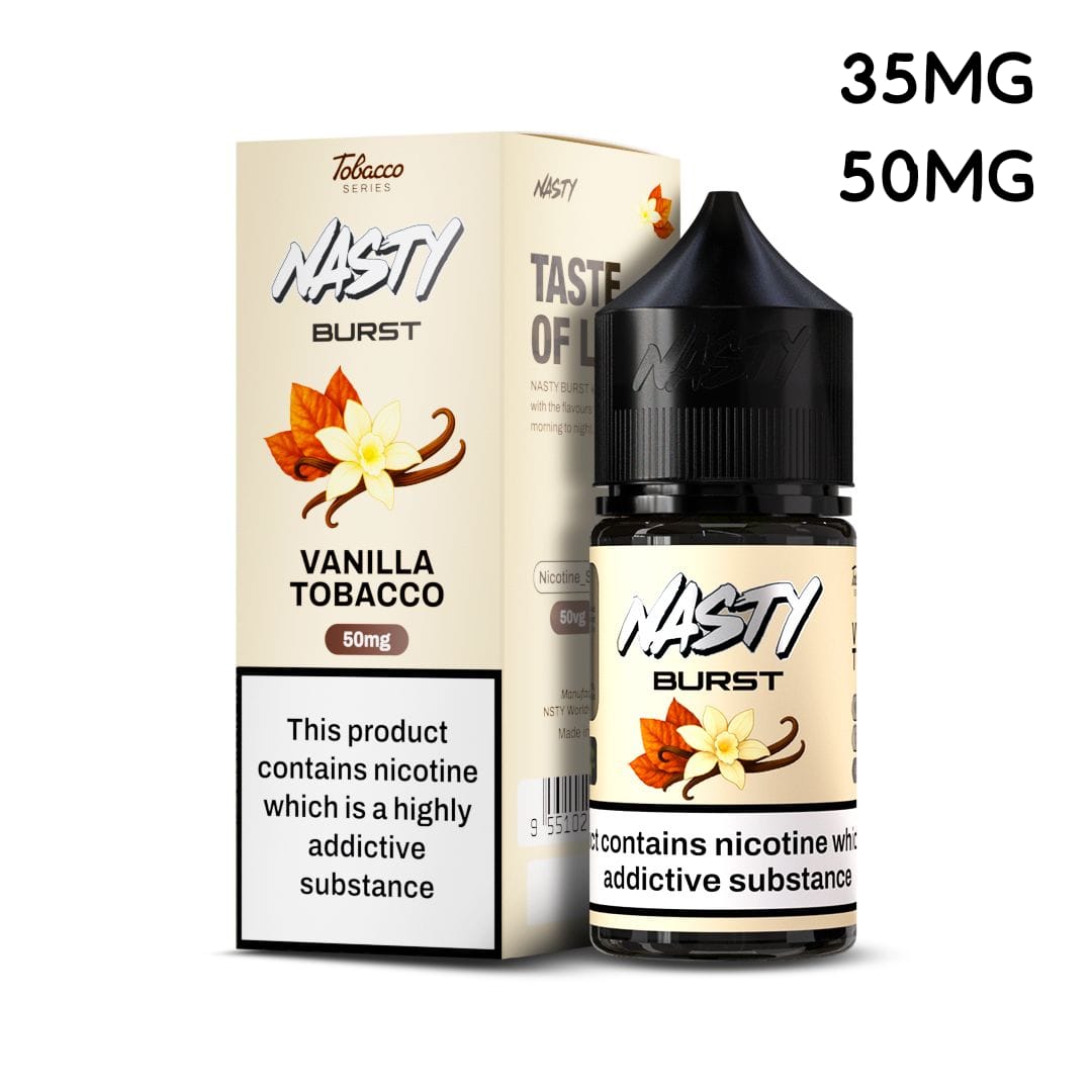 Nasty Burst Salt Nic 30ml — vanilla tobacco bottle Dubai UAE